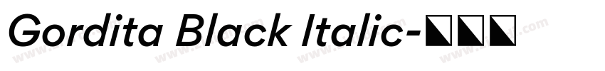 Gordita Black Italic字体转换